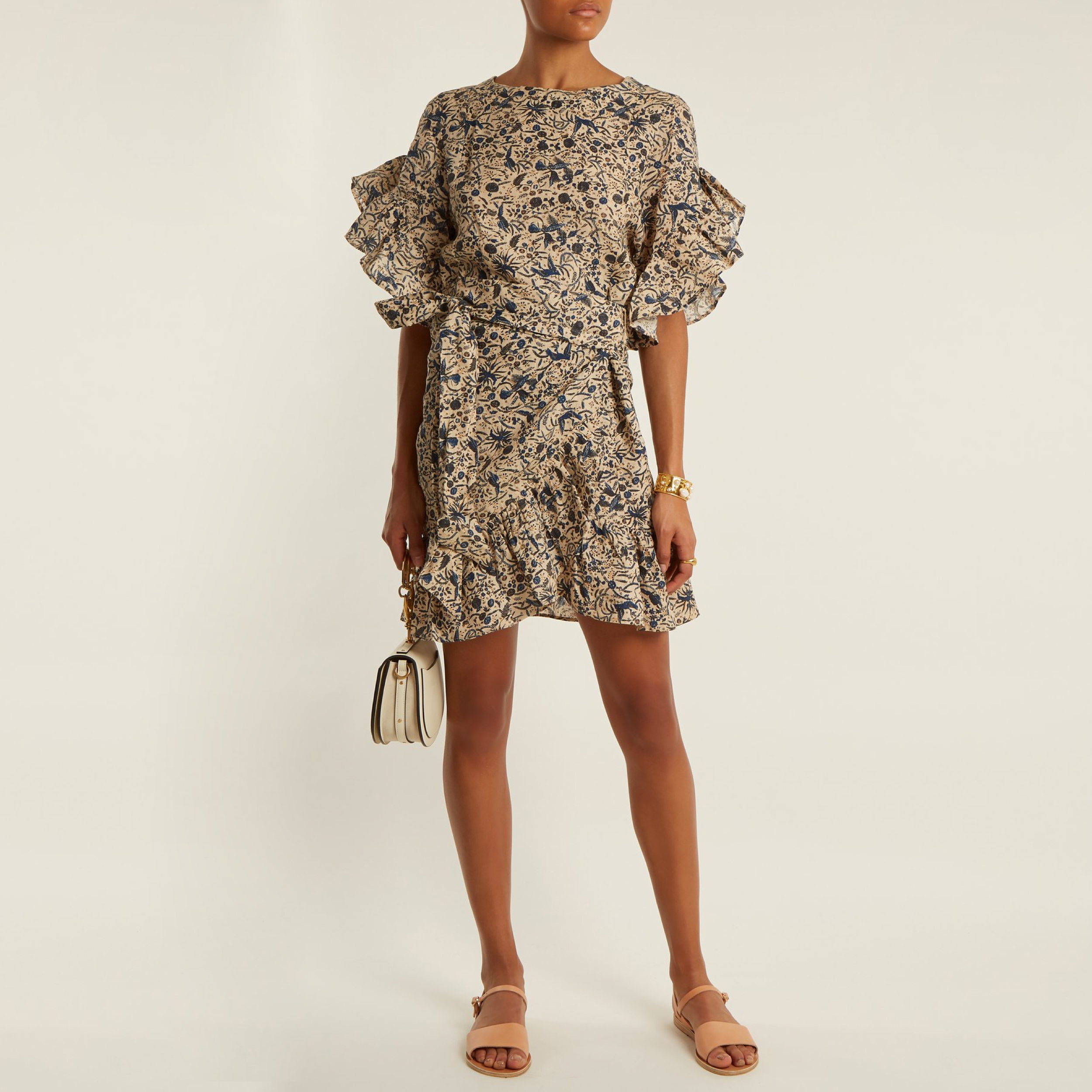 Printed Ruffle Dress